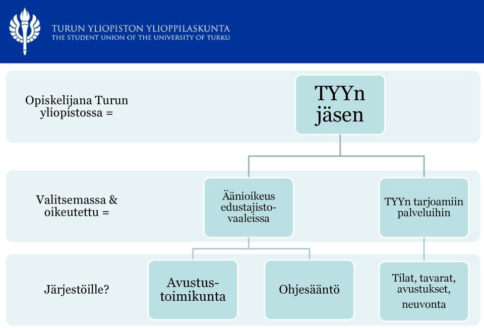 edustajistovaaleissa TYYn tarjoamiin palveluihin