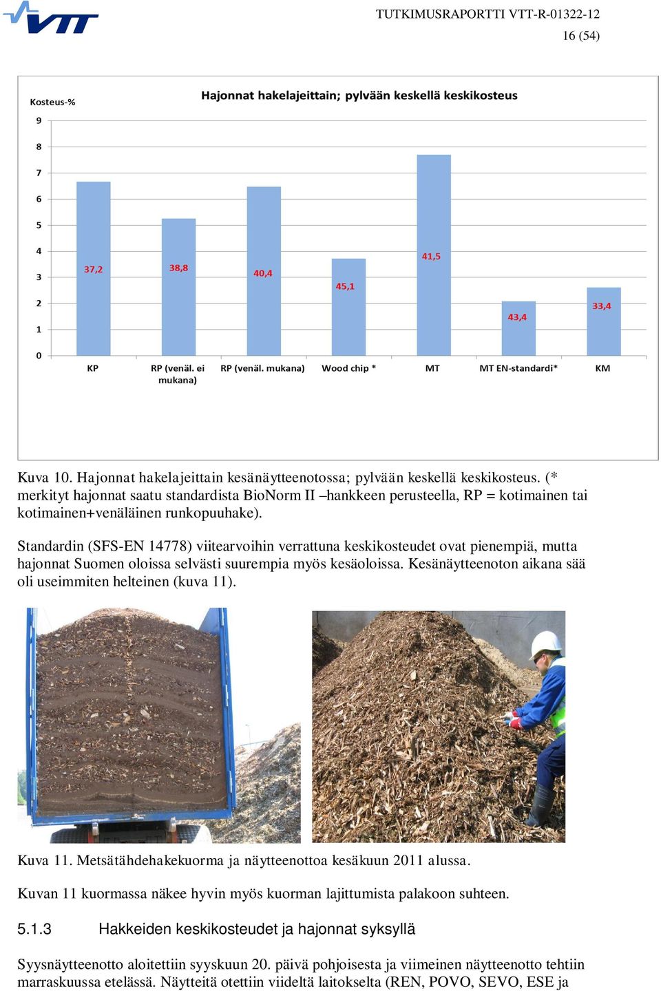 Standardin (SFS-EN 14778) viitearvoihin verrattuna keskikosteudet ovat pienempiä, mutta hajonnat Suomen oloissa selvästi suurempia myös kesäoloissa.