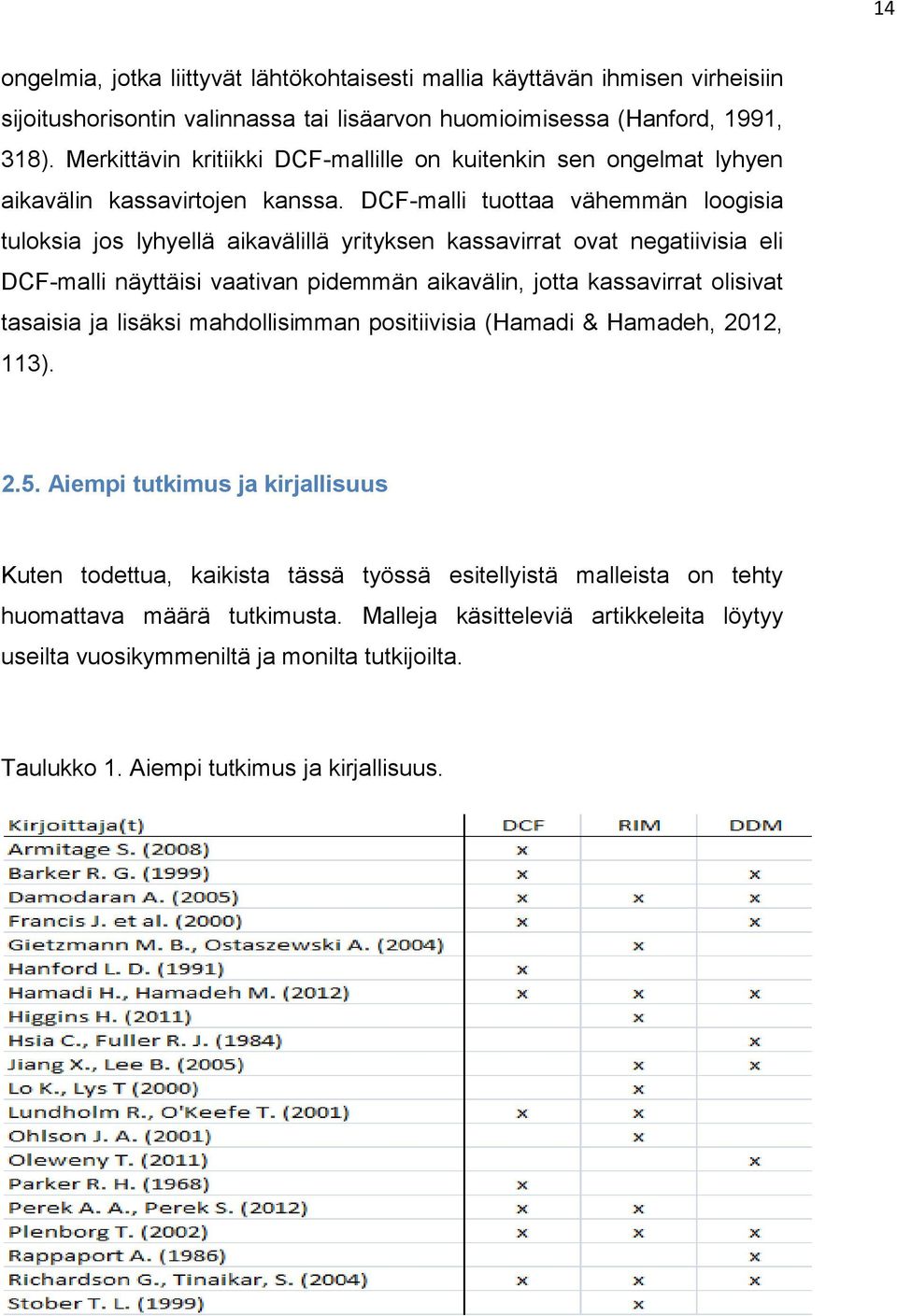 DCF-malli tuottaa vähemmän loogisia tuloksia jos lyhyellä aikavälillä yrityksen kassavirrat ovat negatiivisia eli DCF-malli näyttäisi vaativan pidemmän aikavälin, jotta kassavirrat olisivat tasaisia