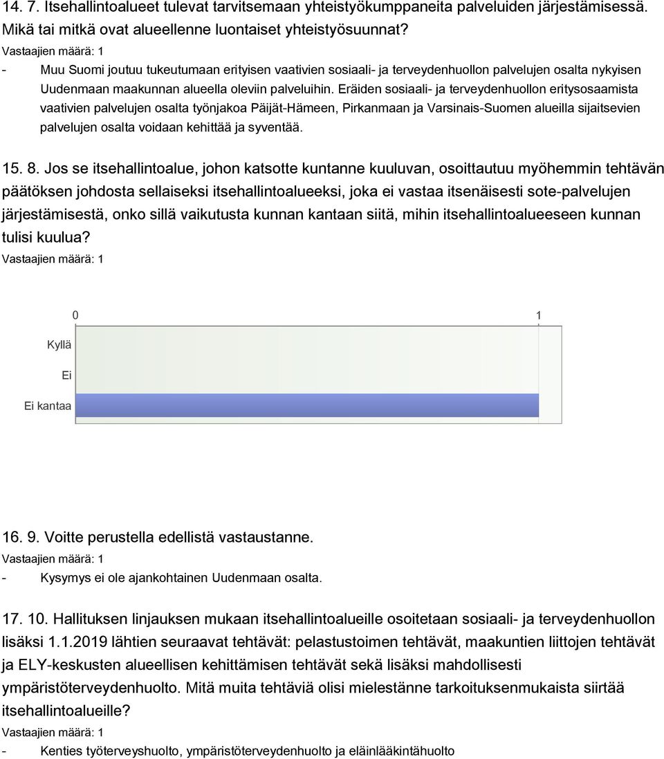 Eräiden sosiaali- ja terveydenhuollon eritysosaamista vaativien palvelujen osalta työnjakoa Päijät-Hämeen, Pirkanmaan ja Varsinais-Suomen alueilla sijaitsevien palvelujen osalta voidaan kehittää ja