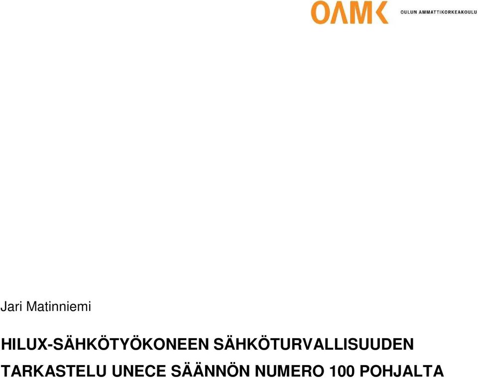 SÄHKÖTURVALLISUUDEN