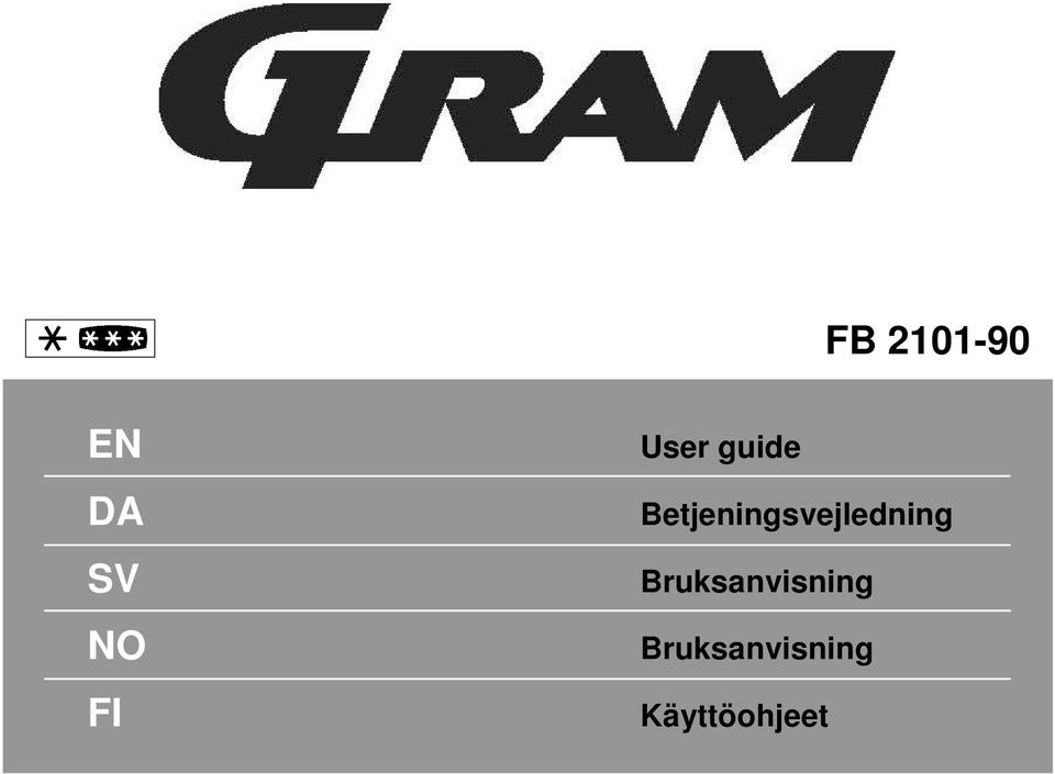 Betjeningsvejledning