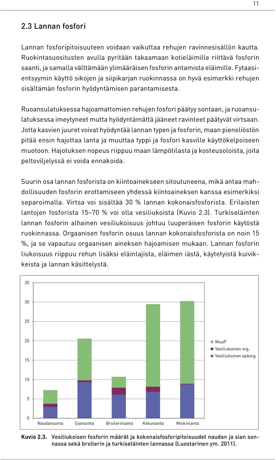 Fytaasientsyymin käyttö sikojen ja siipikarjan ruokinnassa on hyvä esimerkki rehujen sisältämän fosforin hyödyntämisen parantamisesta.