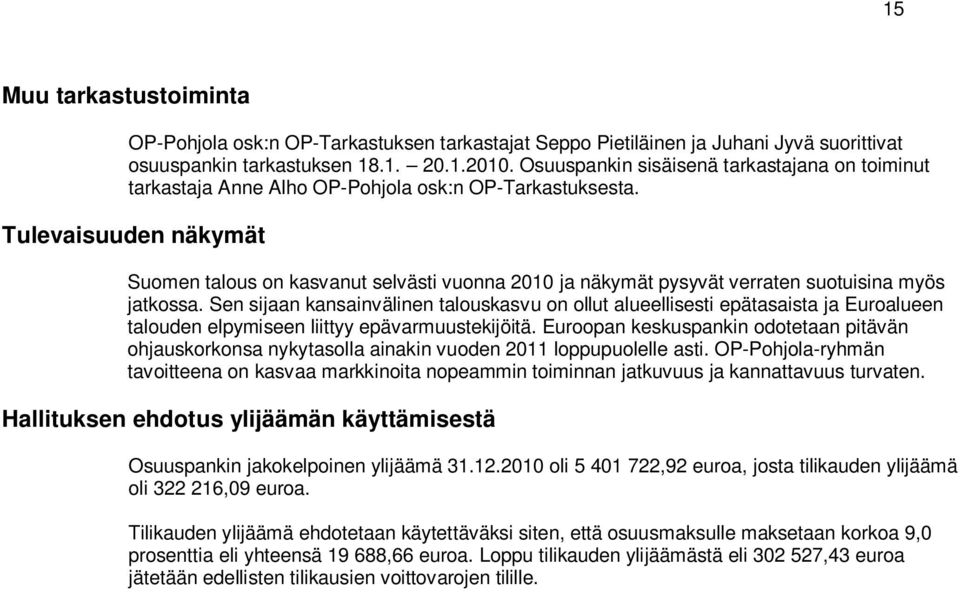 Tulevaisuuden näkymät Suomen talous on kasvanut selvästi vuonna 2010 ja näkymät pysyvät verraten suotuisina myös jatkossa.