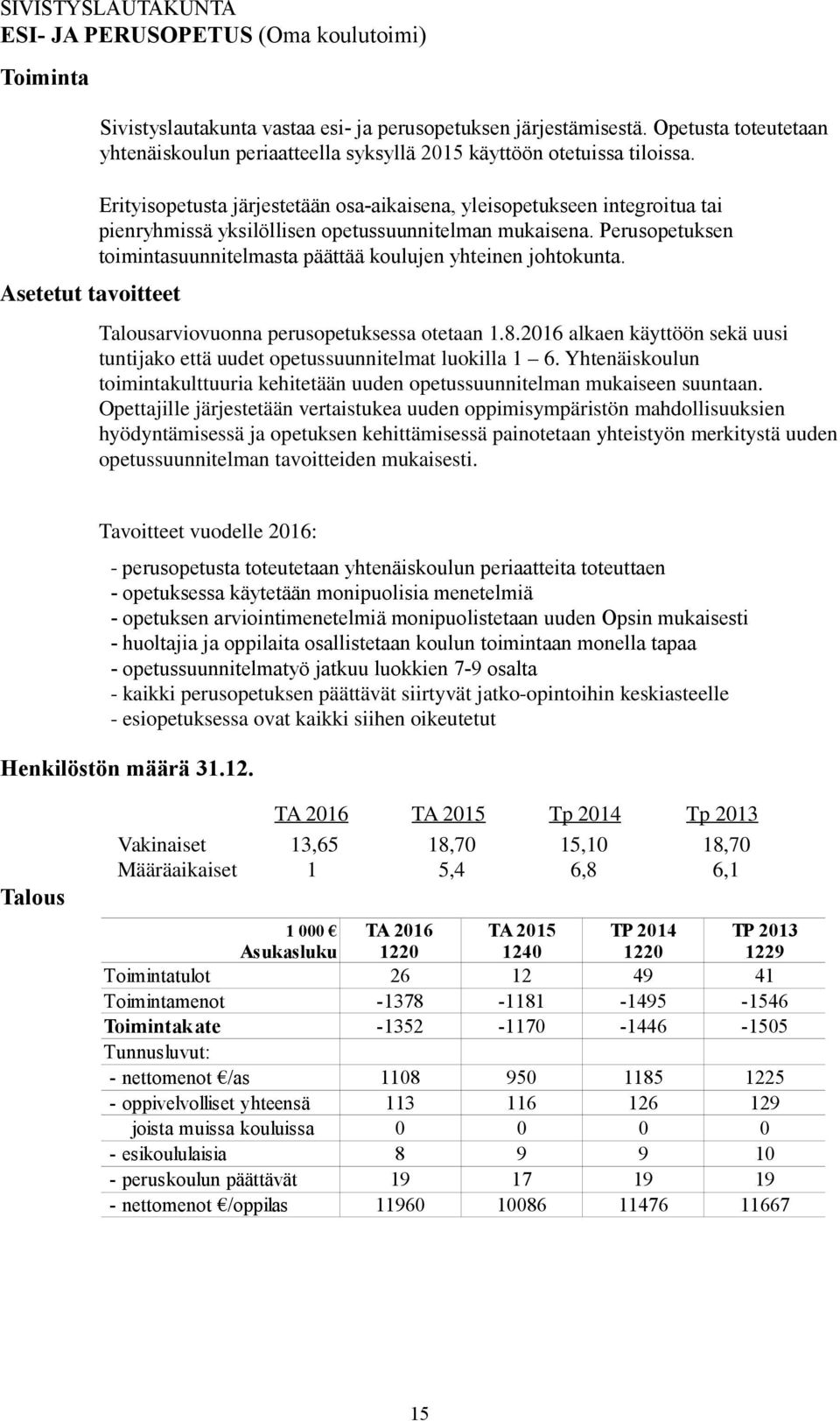 Erityisopetusta järjestetään osa-aikaisena, yleisopetukseen integroitua tai pienryhmissä yksilöllisen opetussuunnitelman mukaisena.