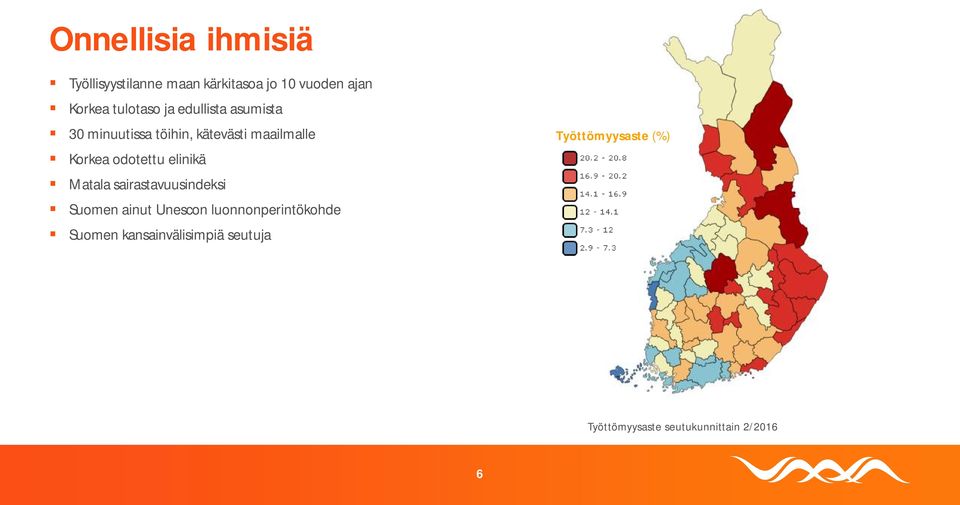 odotettu elinikä Matala sairastavuusindeksi Suomen ainut Unescon