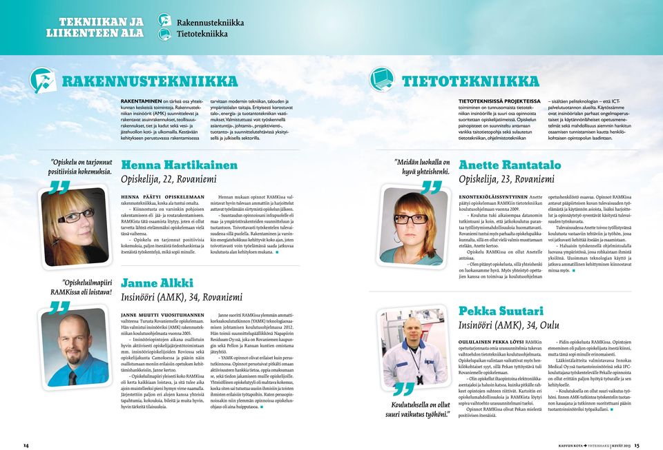 Ktävään khitykn prutuvaa rakntamia tarvitaan modrnin tkniikan, taloudn ja ympäritöalan taitajia. Erityiti korotuvat talo-, nrgia- ja tuotantotkniikan vaatimukt.