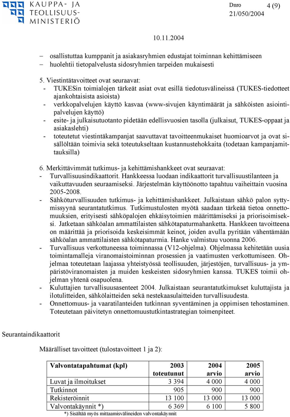 käyntimäärät ja sähköisten asiointipalvelujen käyttö) - esite- ja julkaisutuotanto pidetään edellisvuosien tasolla (julkaisut, TUKES-oppaat ja asiakaslehti) - toteutetut viestintäkampanjat