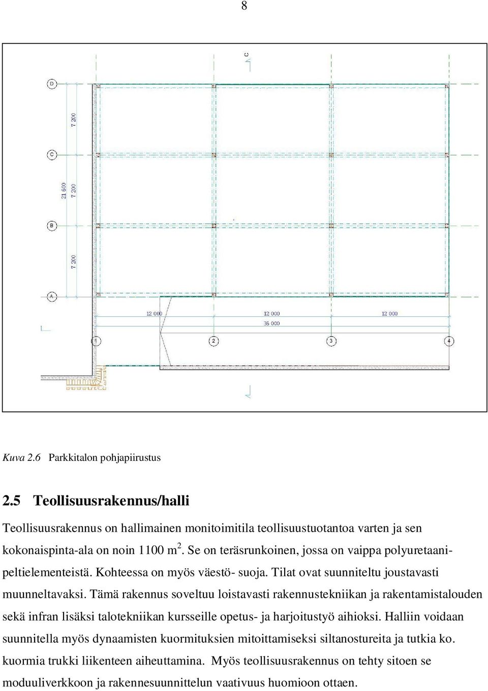 Tämä rakennus soveltuu loistavasti rakennustekniikan ja rakentamistalouden sekä infran lisäksi talotekniikan kursseille opetus- ja harjoitustyö aihioksi.