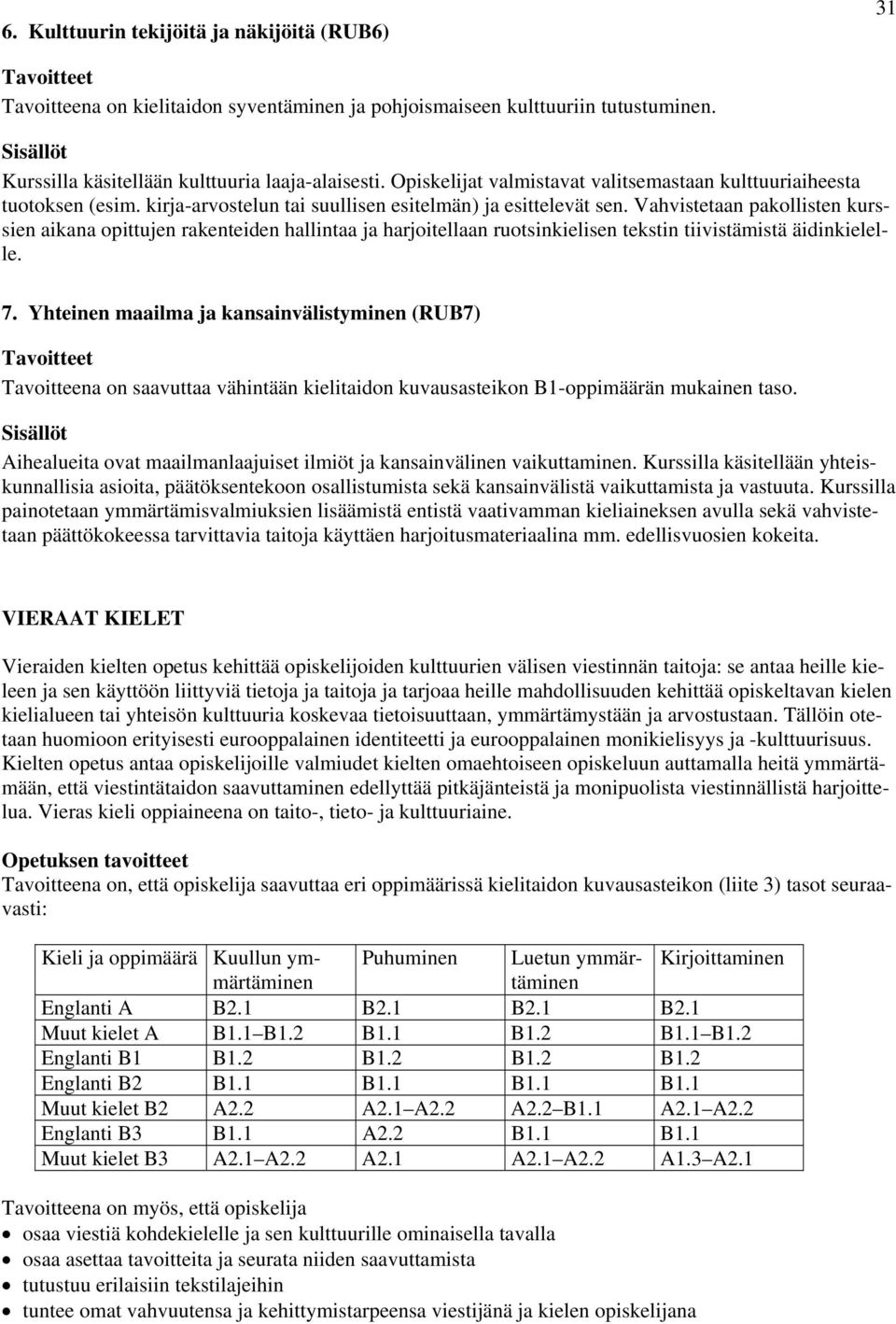 Vahvistetaan pakollisten kurssien aikana opittujen rakenteiden hallintaa ja harjoitellaan ruotsinkielisen tekstin tiivistämistä äidinkielelle. 7.