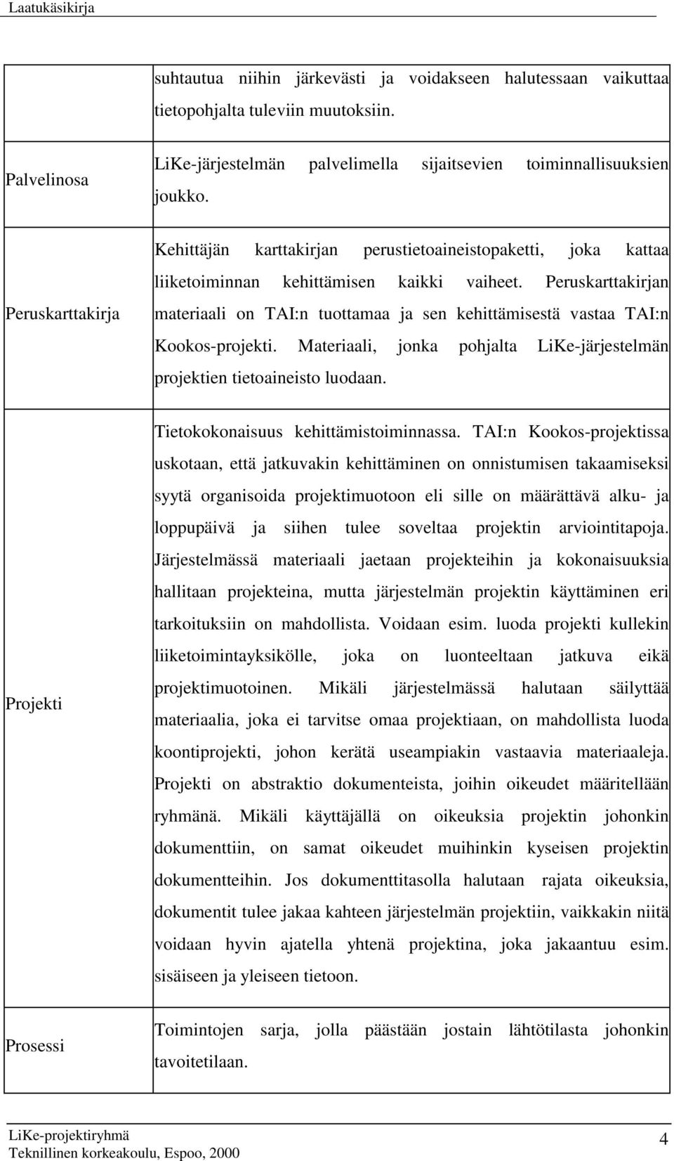 Peruskarttakirjan materiaali on TAI:n tuottamaa ja sen kehittämisestä vastaa TAI:n Kookos-projekti. Materiaali, jonka pohjalta LiKe-järjestelmän projektien tietoaineisto luodaan.