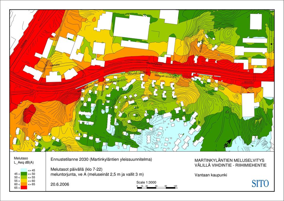 Nii%%228j%%228nie Ennuseilanne 2030 (Marinylänien yleissuunniela) Karheuja Meluaso päivällä