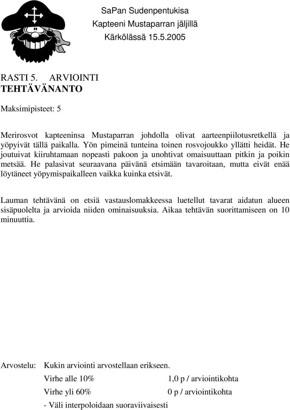 He palasivat seuraavana päivänä etsimään tavaroitaan, mutta eivät enää löytäneet yöpymispaikalleen vaikka kuinka etsivät.