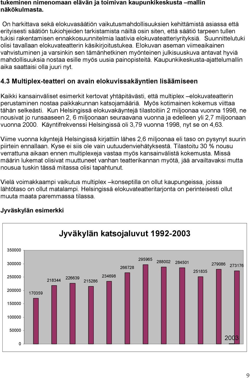 ennakkosuunnitelmia laativia elokuvateatteriyrityksiä. Suunnittelutuki olisi tavallaan elokuvateatterin käsikirjoitustukea.