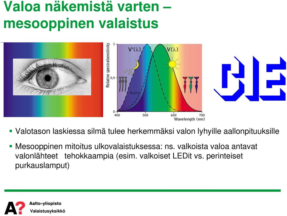 Mesooppinen mitoitus ulkovalaistuksessa: ns.