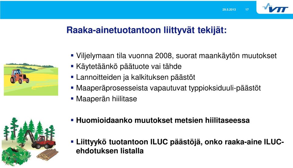 Maaperäprosesseista vapautuvat typpioksiduuli-päästöt Maaperän hiilitase Huomioidaanko