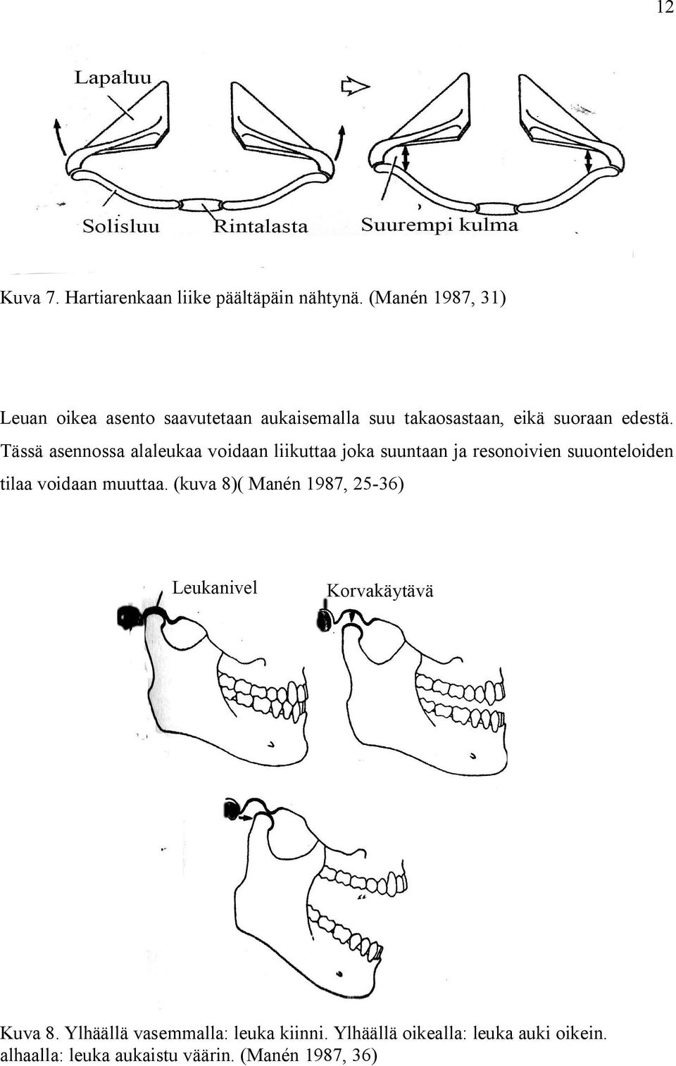 Tässä asennossa alaleukaa voidaan liikuttaa joka suuntaan ja resonoivien suuonteloiden tilaa voidaan