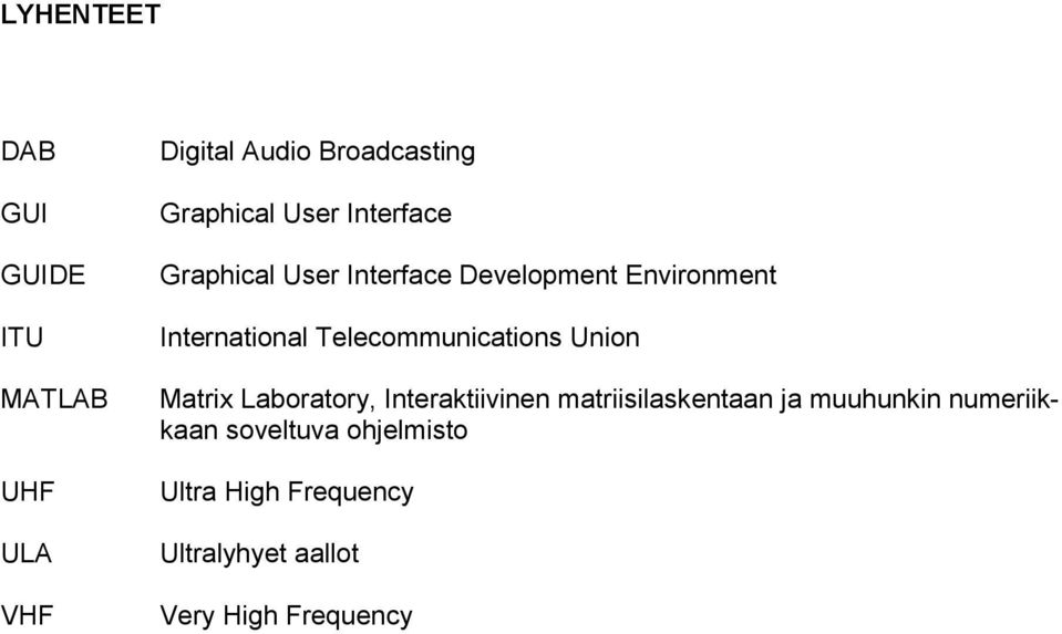 Telecommunications Union Matrix Laboratory, Interaktiivinen matriisilaskentaan ja