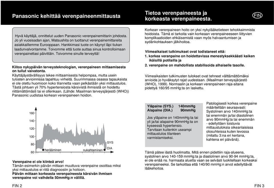 Toivomme että tuote auttaa sinua kontrolloimaan verenpainettasi päivittäin. Toivomme sinulle terveyttä! Kiitos nykypäivän terveysteknologian, verenpaineen mittaamisesta on tullut vaivatonta.