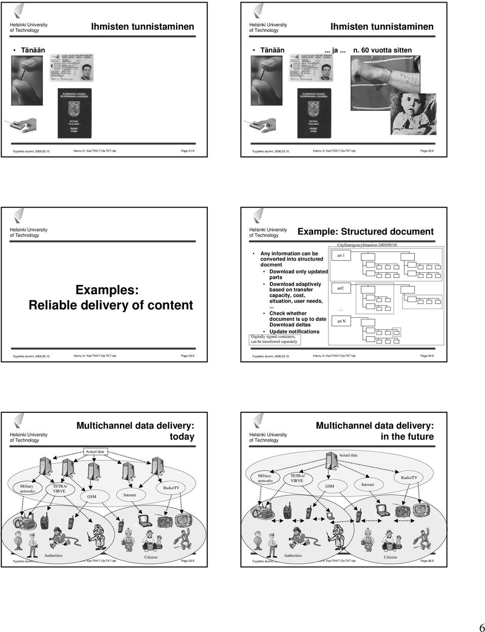 adaptively based on transfer capacity, cost, situation, user needs, Check whether document is up to date Download deltas Update notifications Digitally signed containers, can be transferred