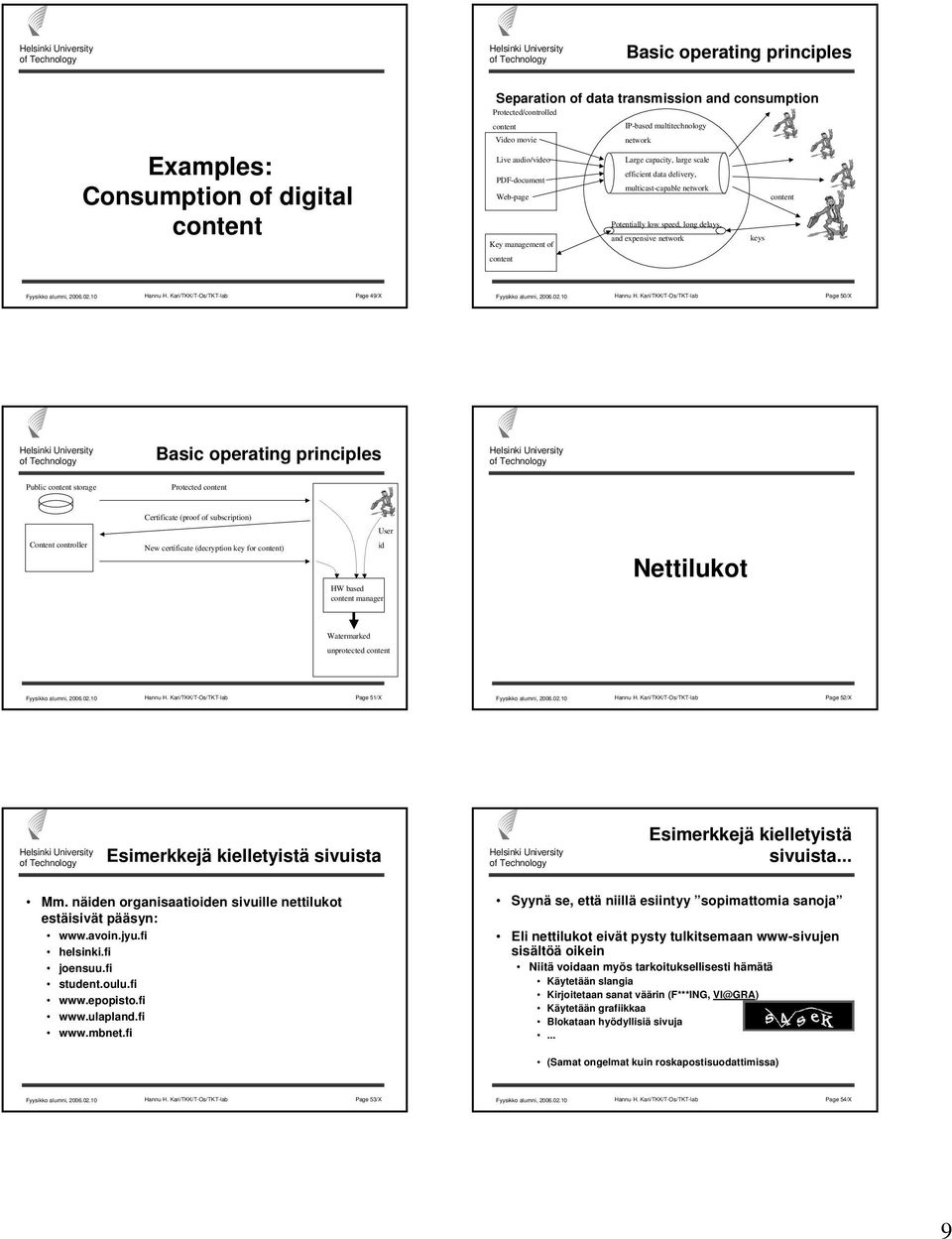 of content Hannu H. Kari/TKK/T-Os/TKT-lab Page 49/X Hannu H.