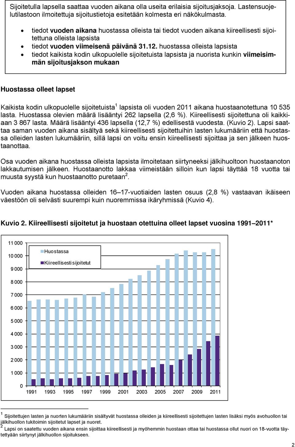 uostassa olleista lapsista tiedot kaikista kodin ulkopuolelle sijoitetuista lapsista ja nuorista kunkin viimeisimmän sijoitusjakson mukaan Huostassa olleet lapset Kaikista kodin ulkopuolelle