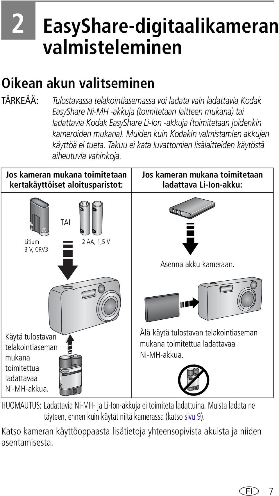 Takuu ei kata luvattomien lisälaitteiden käytöstä aiheutuvia vahinkoja.