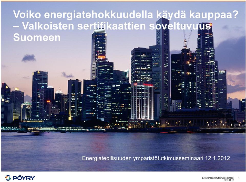 Suomeen Energiateollisuuden