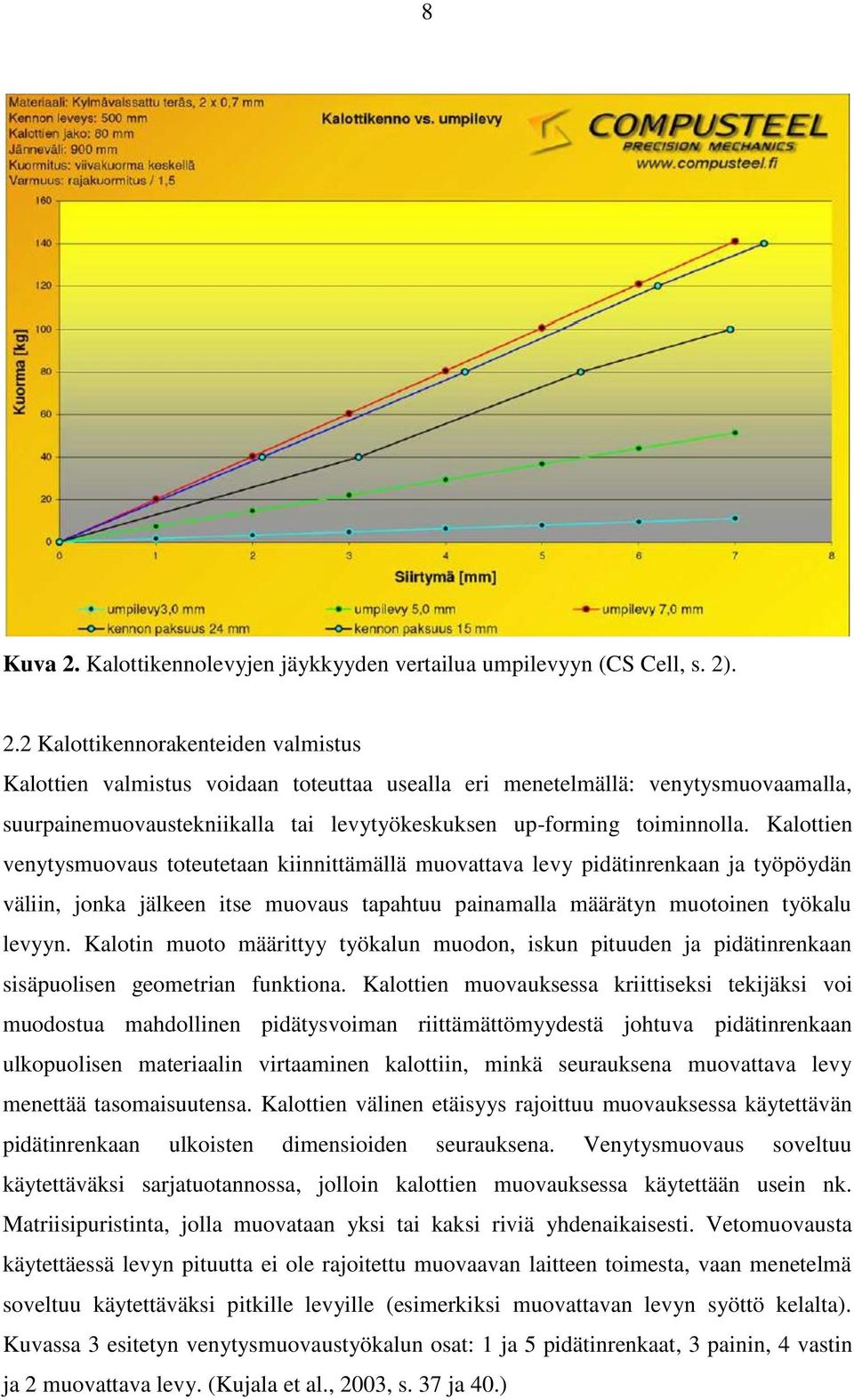 . 2.2 Kalottikennorakenteiden valmistus Kalottien valmistus voidaan toteuttaa usealla eri menetelmällä: venytysmuovaamalla, suurpainemuovaustekniikalla tai levytyökeskuksen up-forming toiminnolla.