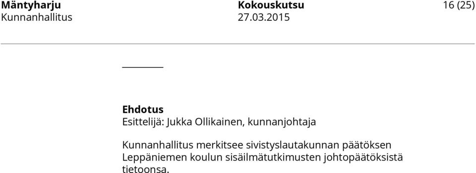 sivistyslautakunnan päätöksen