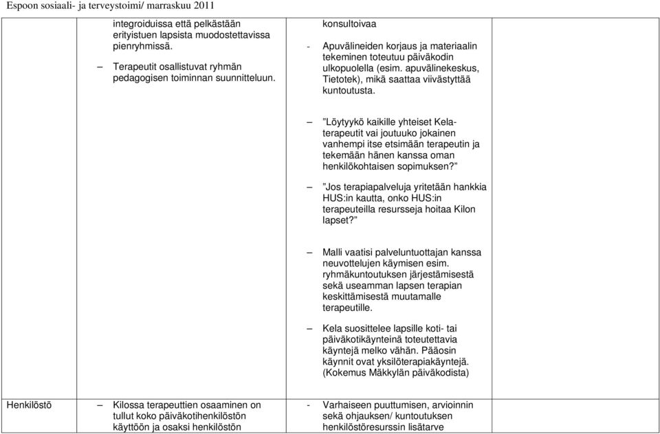 Löytyykö kaikille yhteiset Kelaterapeutit vai joutuuko jokainen vanhempi itse etsimään terapeutin ja tekemään hänen kanssa oman henkilökohtaisen sopimuksen?