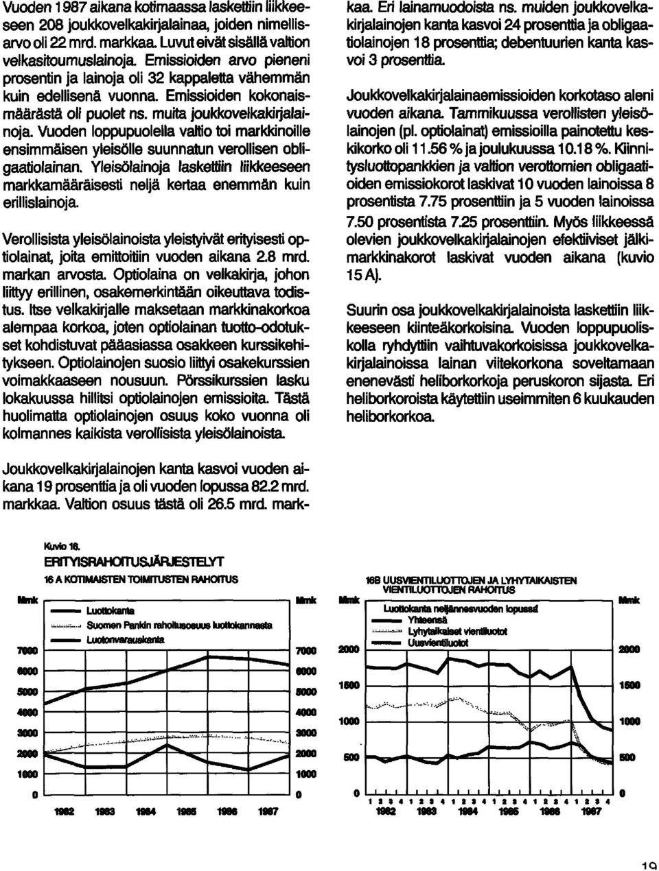 muita joukkovelkaki~alainoja. Vuoden loppupuolella valtio toi markkinoille ensimmäisen yleisölle suunnatun verollisen obligaatiolainan.