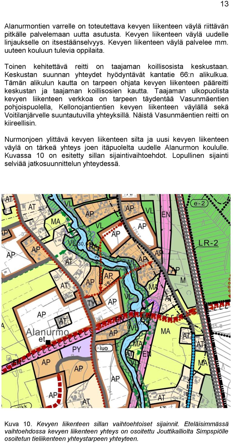 Tämän alikulun kautta on tarpeen ohjata kevyen liikenteen pääreitti keskustan ja taajaman koillisosien kautta.