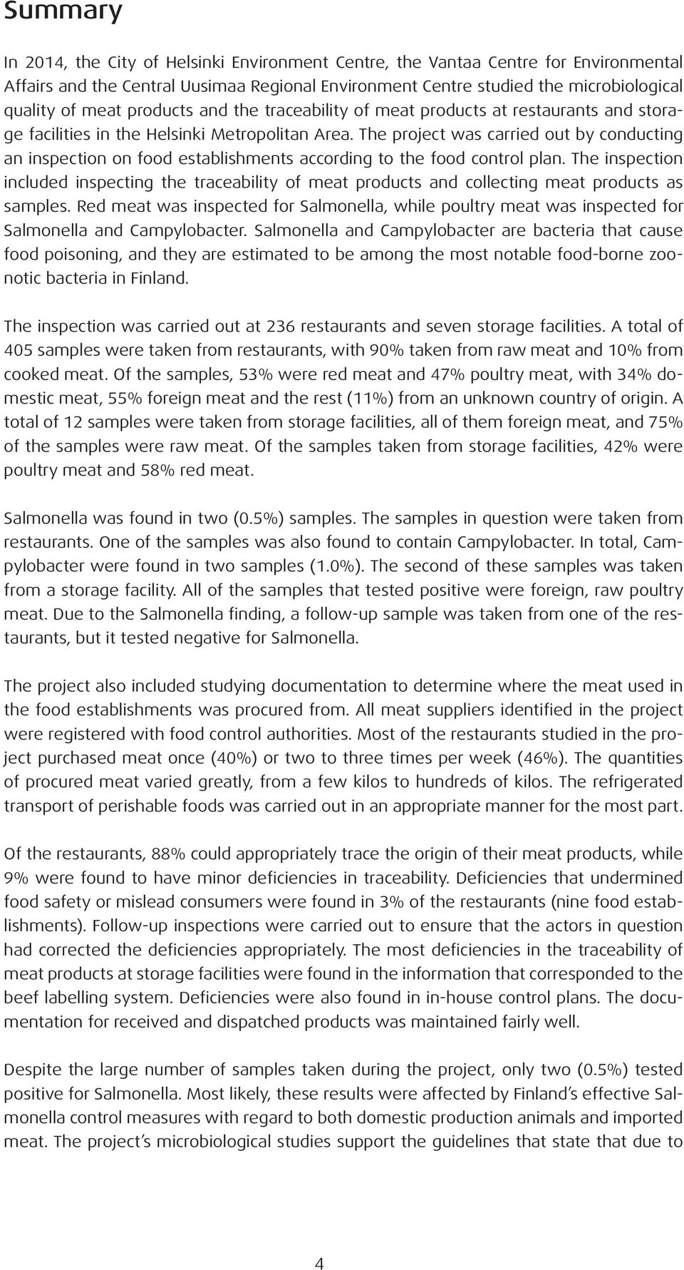 The project was carried out by conducting an inspection on food establishments according to the food control plan.