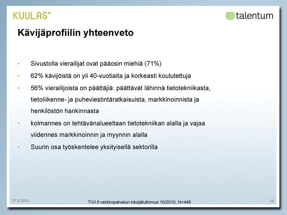 puheviestintäratkaisuista, markkinoinnista ja henkilöstön hankinnasta kolmannes on tehtävänalueeltaan