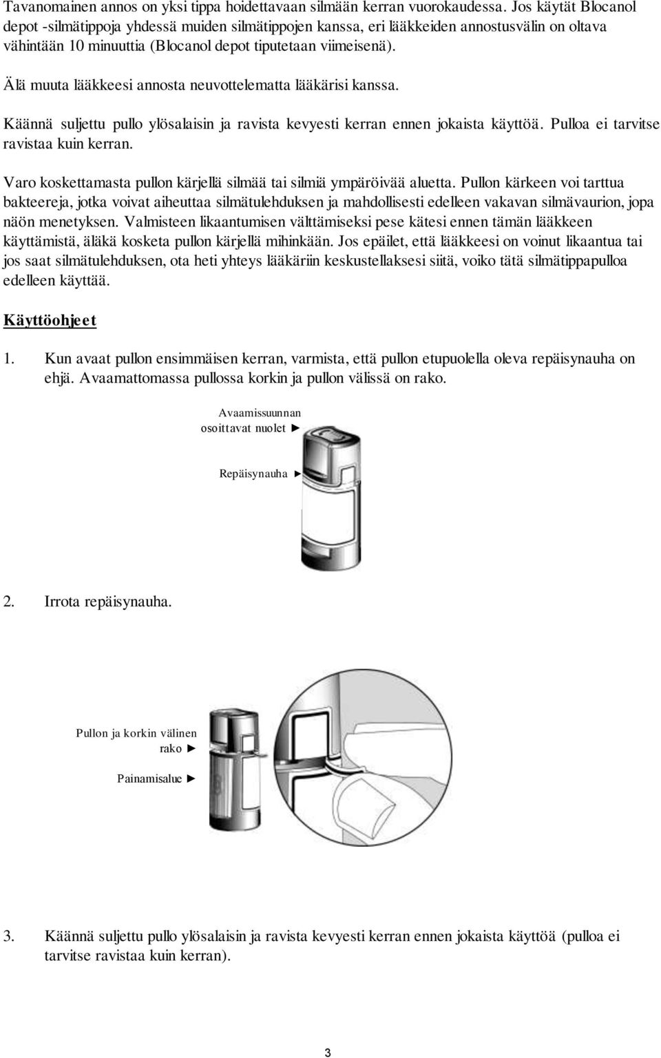 Älä muuta lääkkeesi annosta neuvottelematta lääkärisi kanssa. Käännä suljettu pullo ylösalaisin ja ravista kevyesti kerran ennen jokaista käyttöä. Pulloa ei tarvitse ravistaa kuin kerran.