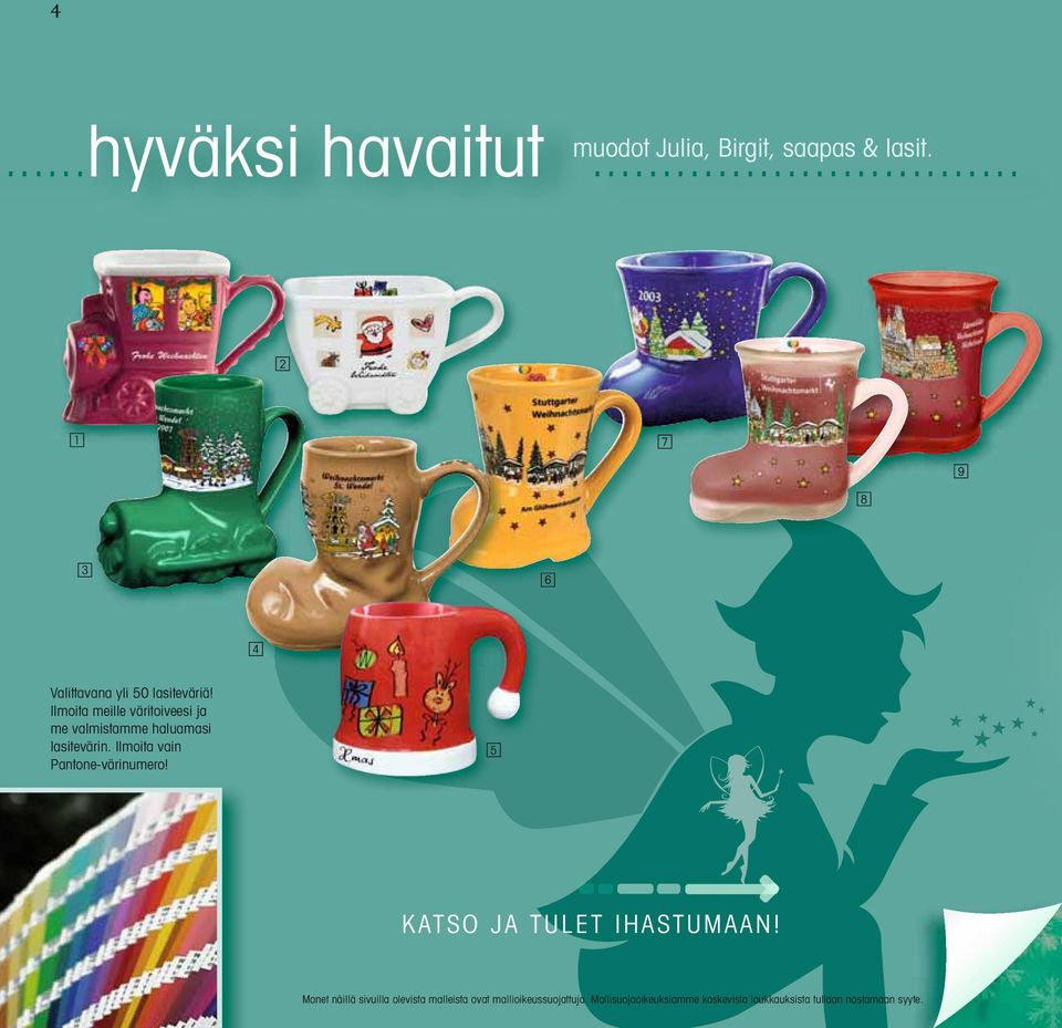 Ilmoita meille väritoiveesi ja me valmistamme haluamasi lasitevärin.