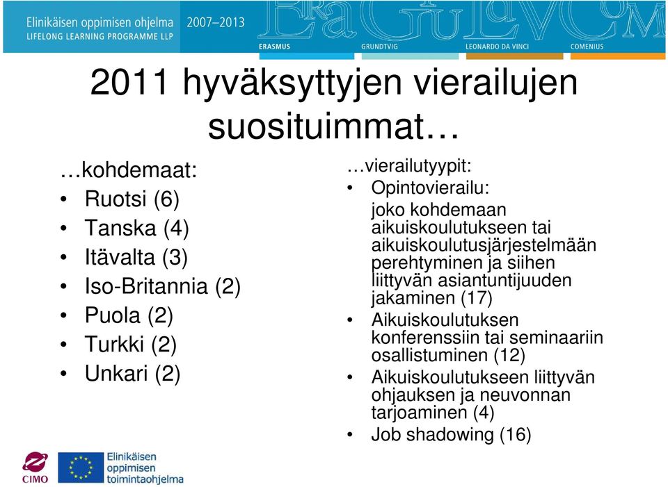 aikuiskoulutusjärjestelmään perehtyminen ja siihen liittyvän asiantuntijuuden jakaminen (17) Aikuiskoulutuksen