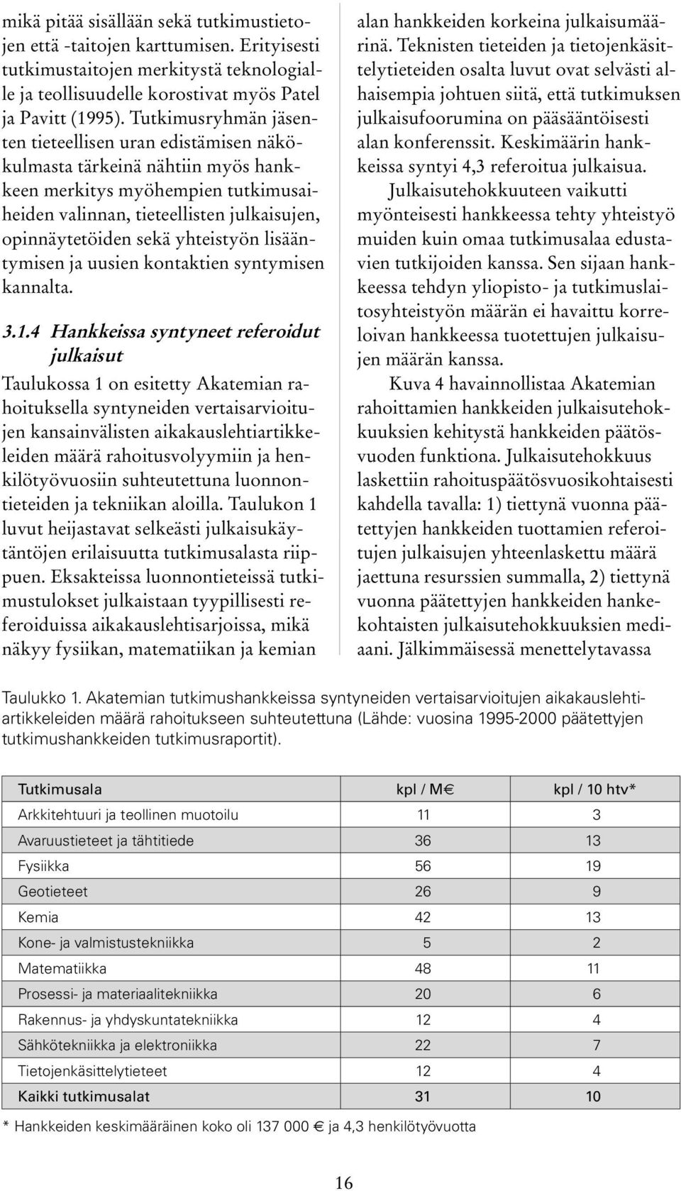 yhteistyön lisääntymisen ja uusien kontaktien syntymisen kannalta. 3.1.