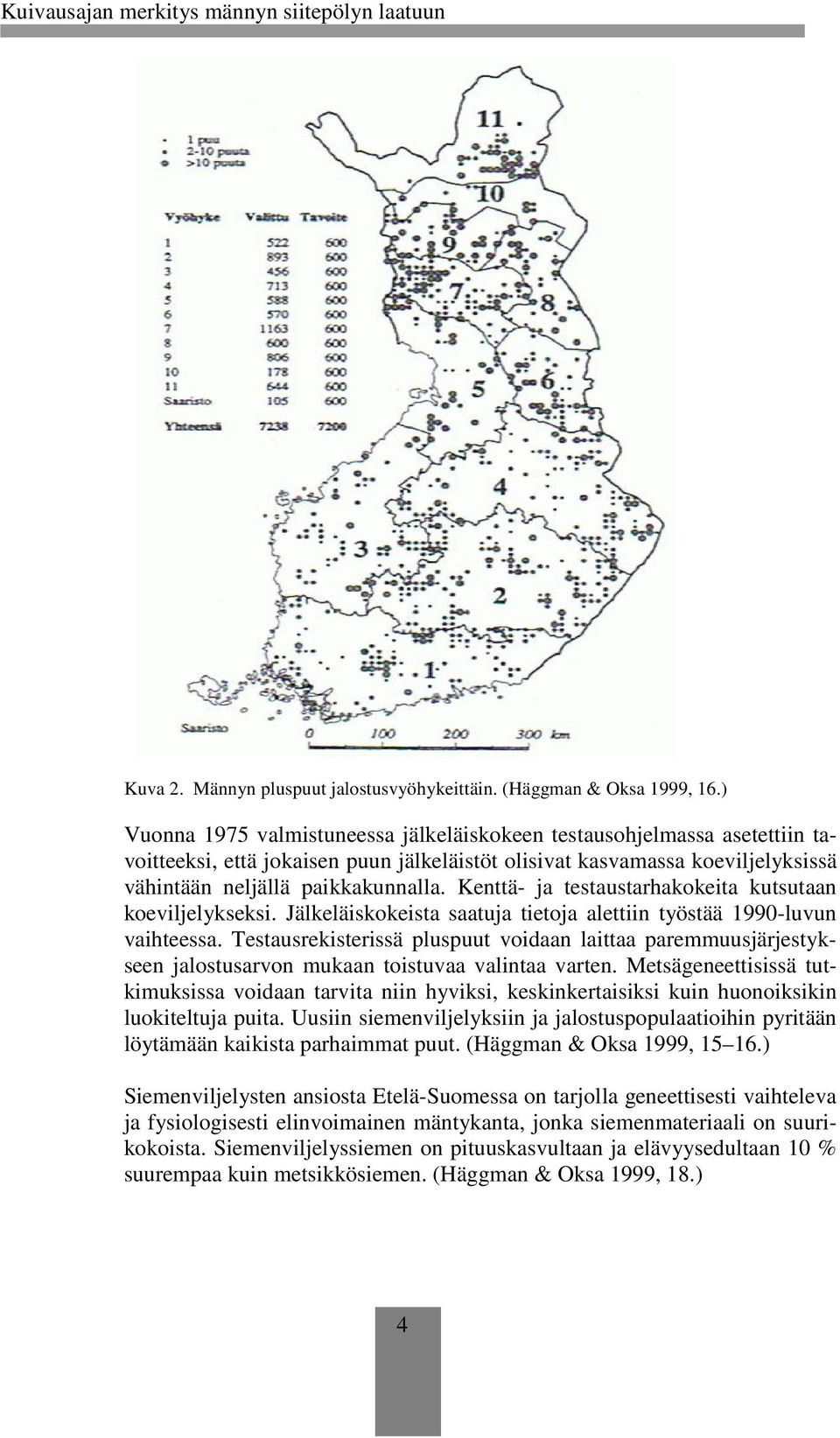 Kenttä- ja testaustarhakokeita kutsutaan koeviljelykseksi. Jälkeläiskokeista saatuja tietoja alettiin työstää 1990-luvun vaihteessa.