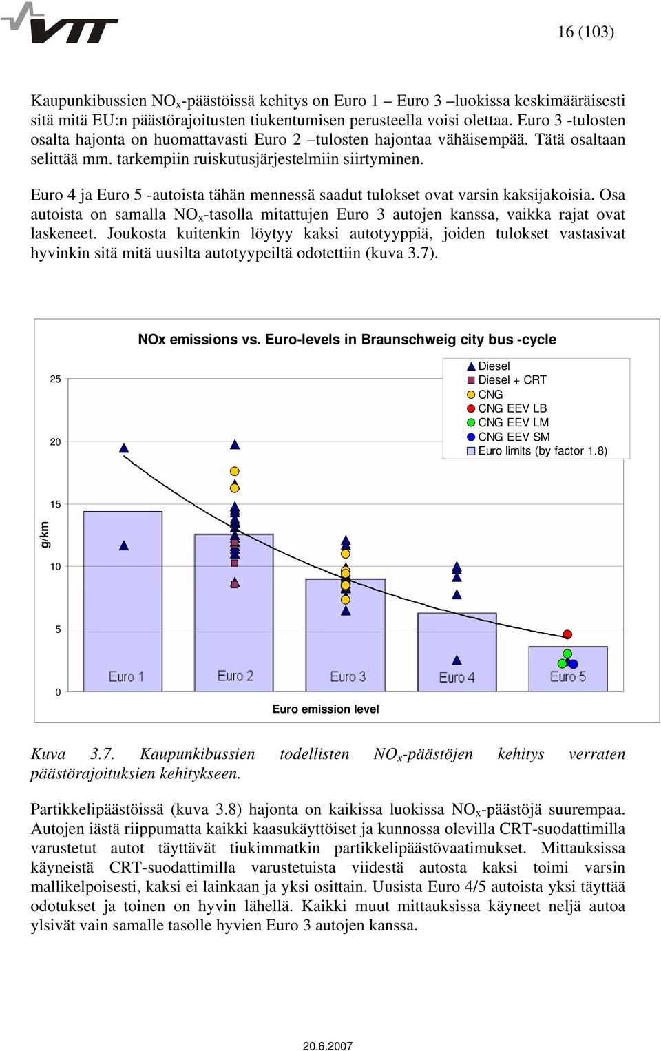 Euro 4 ja Euro 5 -autoista tähän mennessä saadut tulokset ovat varsin kaksijakoisia. Osa autoista on samalla NO x -tasolla mitattujen Euro 3 autojen kanssa, vaikka rajat ovat laskeneet.