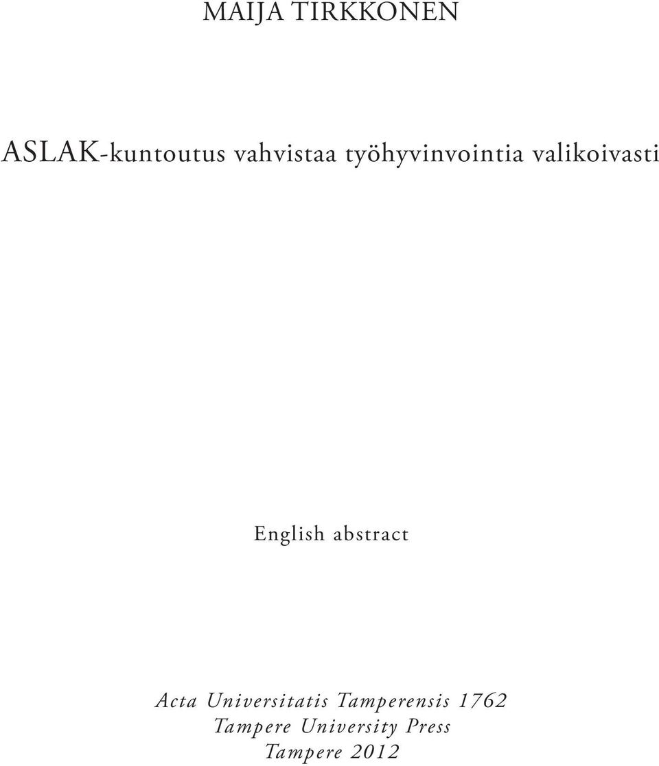 English abstract Acta Universitatis