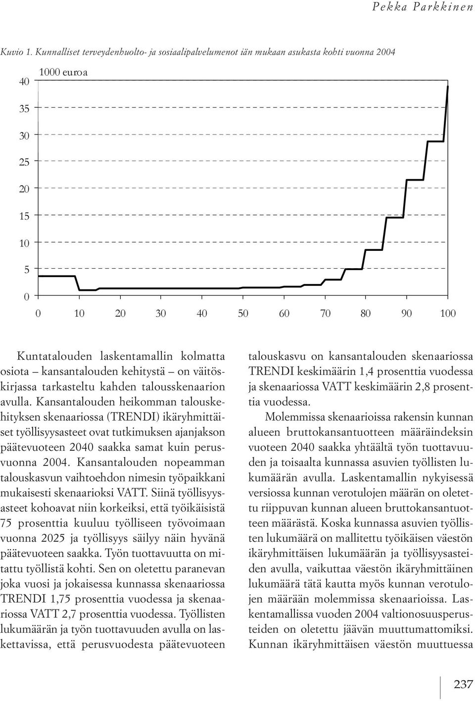 talousskenaarion avulla.