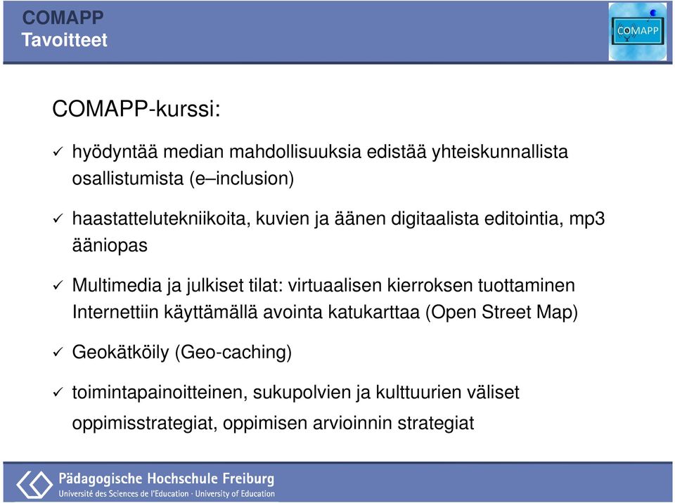 virtuaalisen kierroksen tuottaminen Internettiin käyttämällä avointa katukarttaa (Open Street Map) Geokätköily