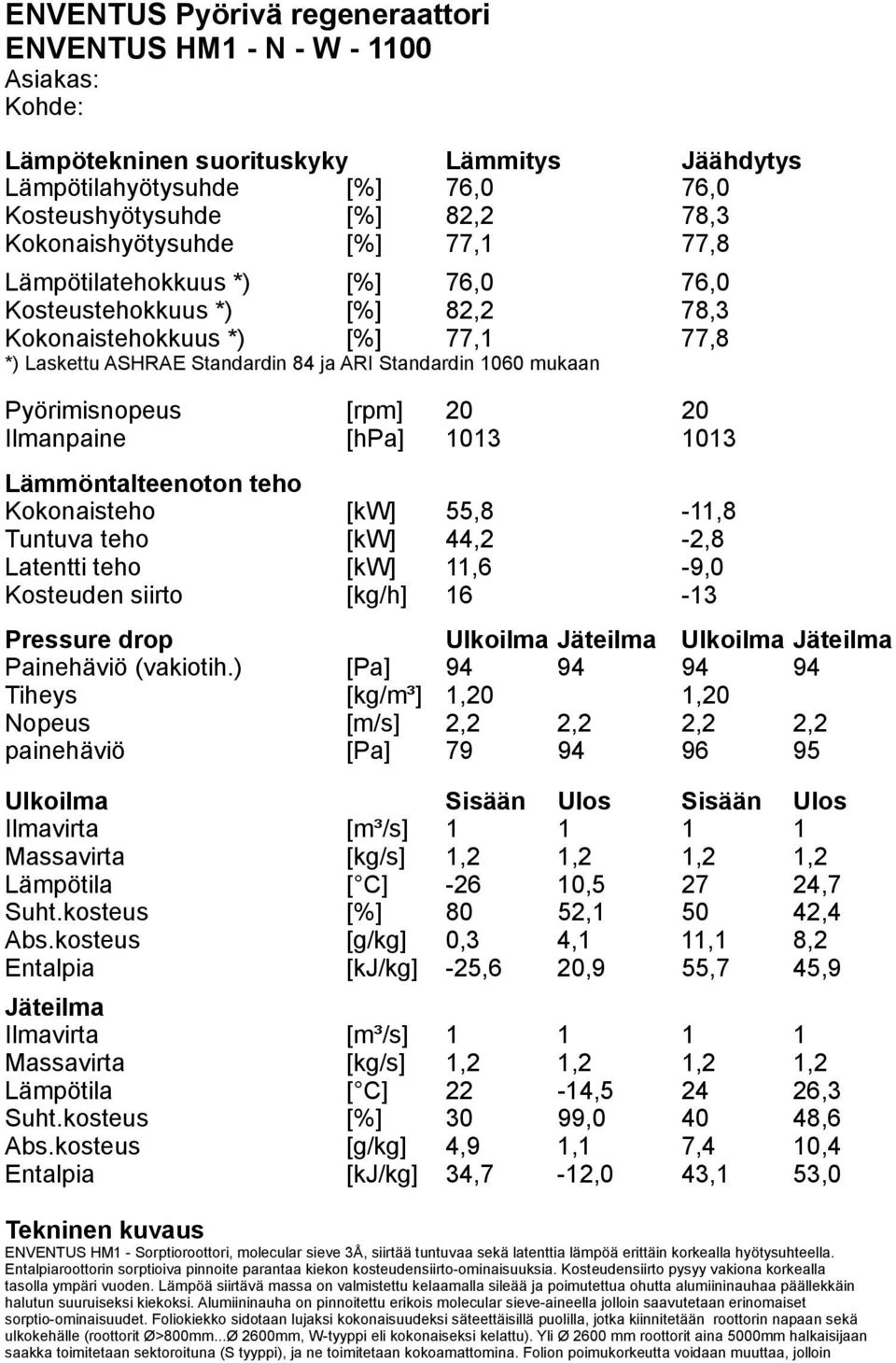 Lämpöä siirtävä massa on valmistettu kelaamalla sileää ja poimutettua ohutta alumiininauhaa päällekkäin halutun suuruiseksi kiekoksi.