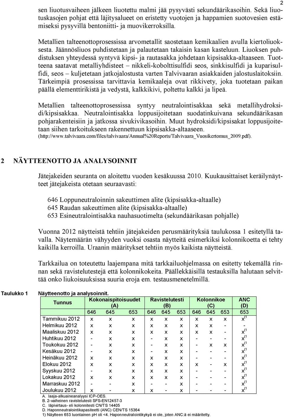 Metallien talteenottoprosessissa arvometallit saostetaan kemikaalien avulla kiertoliuoksesta. Jäännösliuos puhdistetaan ja palautetaan takaisin kasan kasteluun.