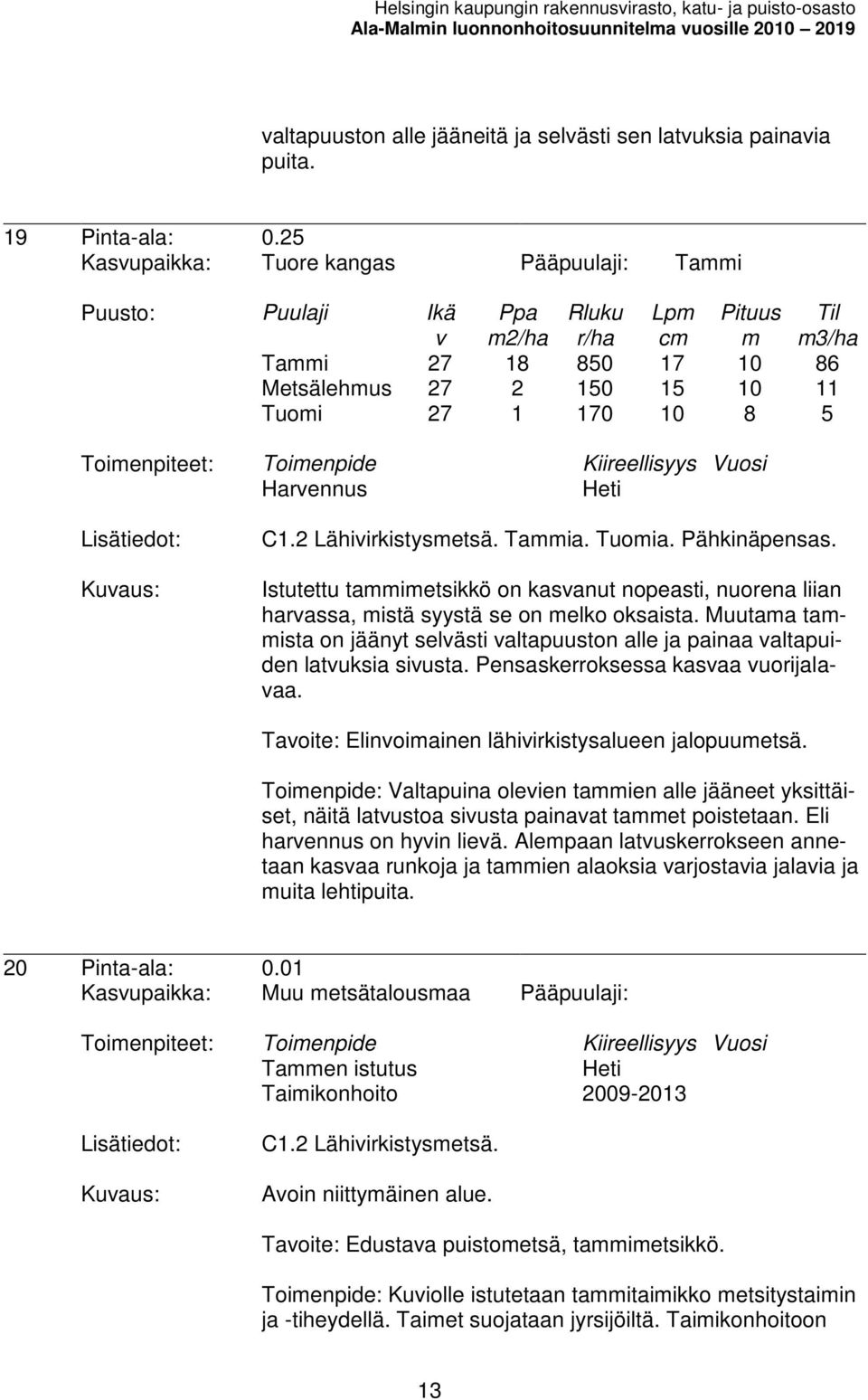 2 Lähiirkistysetsä. Taia. Tuoia. Pähkinäpensas. Istutettu taietsikkö on kasanut nopeasti, nuorena liian harassa, istä syystä se on elko oksaista.