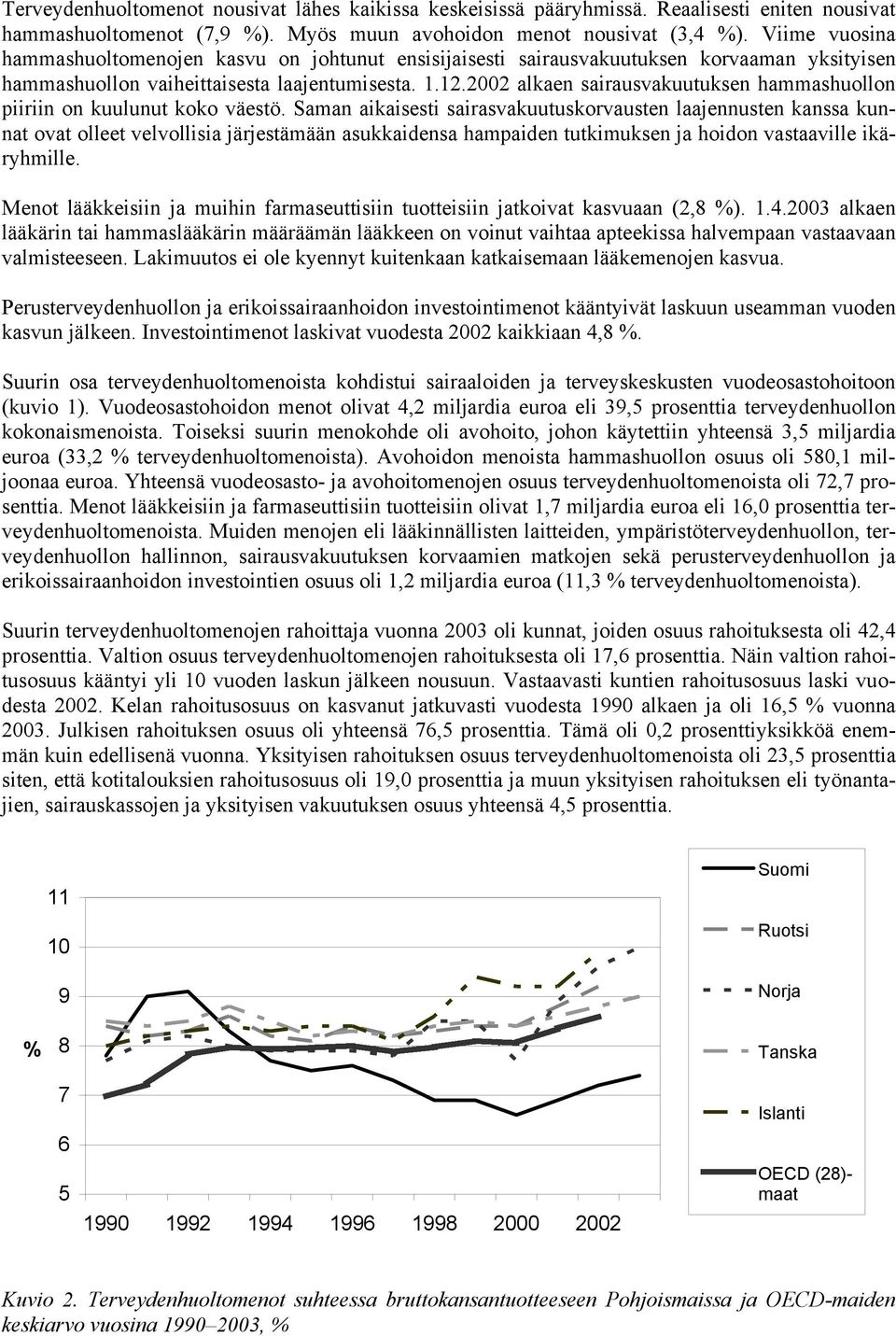 2002 alkaen sairausvakuutuksen hammashuollon piiriin on kuulunut koko väestö.