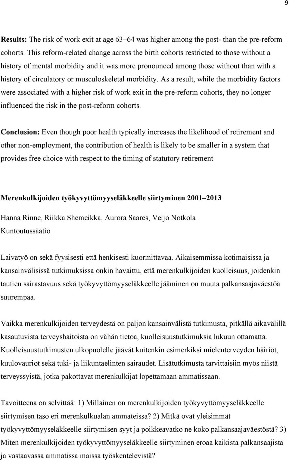 musculoskeletal morbidity.