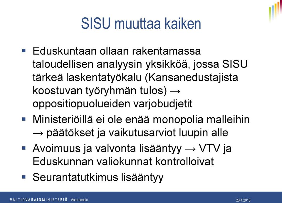 varjobudjetit Ministeriöillä ei ole enää monopolia malleihin päätökset ja vaikutusarviot luupin
